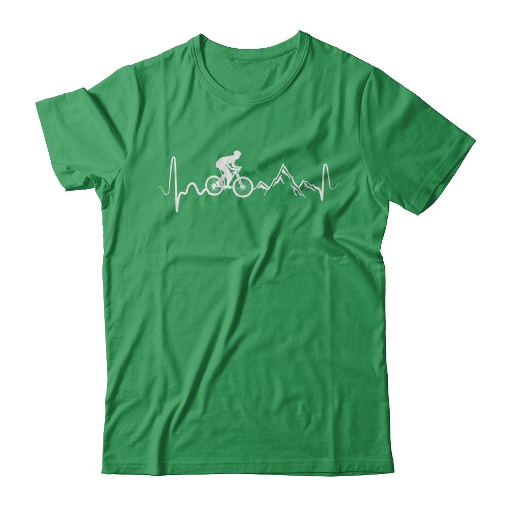 Mountain Bike Heartbeat-T-Shirt & Hoodie-Premium T-Shirt-Kelly Green