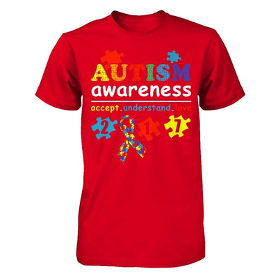 Autism Awareness 2017 Accept Understand Love-T-Shirt & Hoodie-Premium T-Shirt-Red