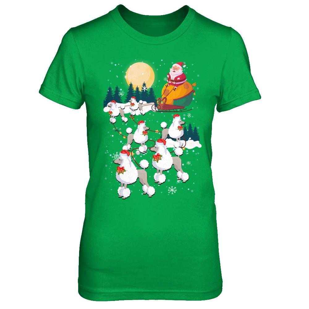 Dog Reindeer Poodle Christmas Gift-T-Shirt & Sweatshirt-Women's T-Shirt-Irish Green