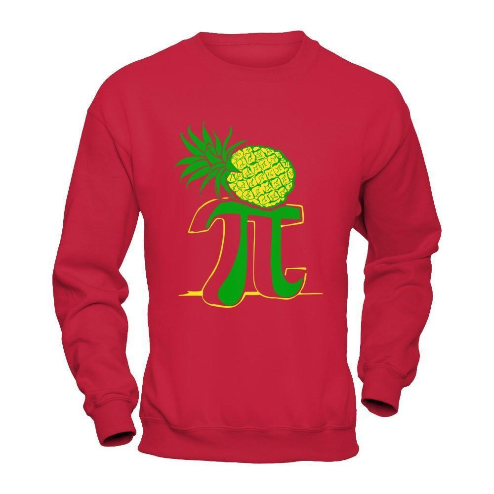 Funny Pi-Neapple Tshirt - Pi Day 2017 Gift Tee-T-Shirt & Hoodie-Crewneck Sweatshirt-Red