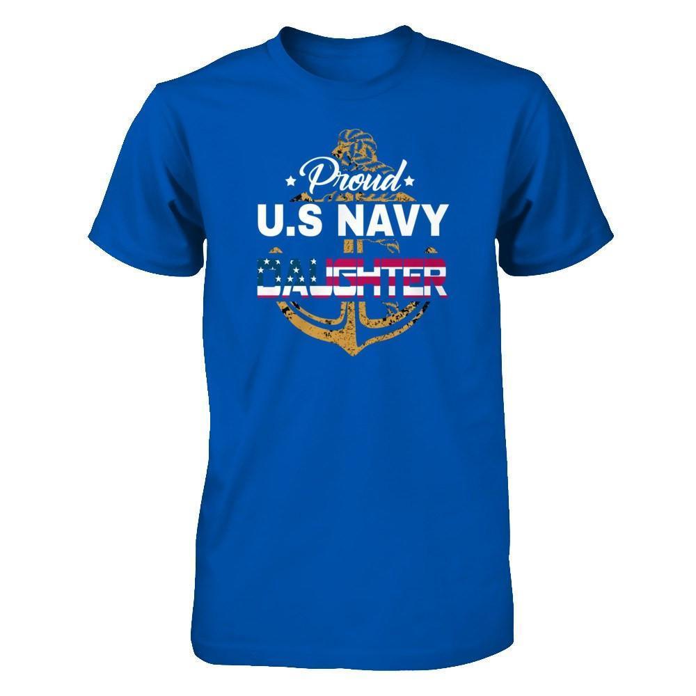 Proud US Navy Daughter-T-Shirt & Hoodie-Premium T-Shirt-Royal