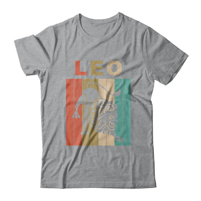 Vintage Leo Zodiac July August Birthday Gift-T-Shirt & Hoodie-Classic T-Shirt-Sport Grey