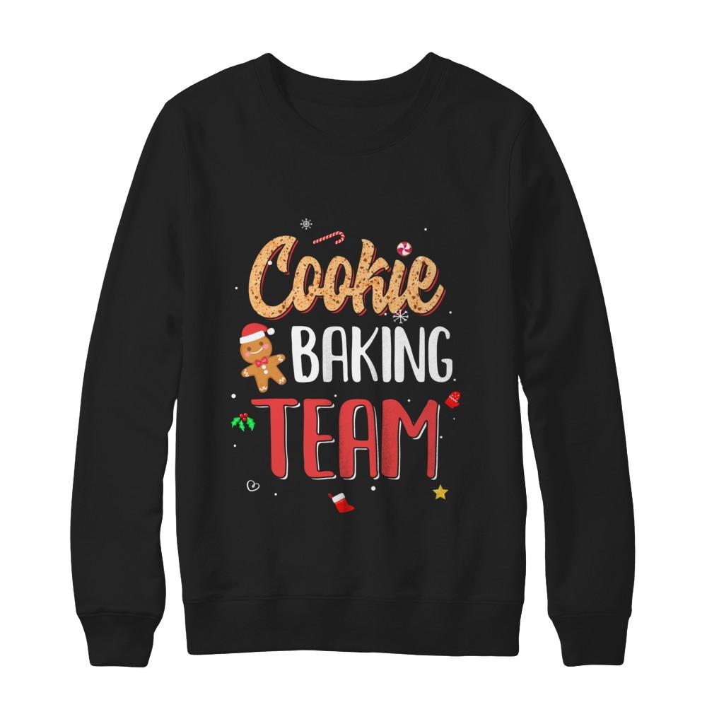 Cookie Baking Team Christmas Baking Team-T-Shirt & Sweatshirt-Crewneck Sweatshirt-Black