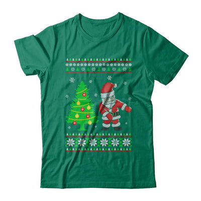 Floss Dance Flossing Santa Christmas Ugly Sweater-T-Shirt & Sweatshirt-Classic T-Shirt-Kelly Green