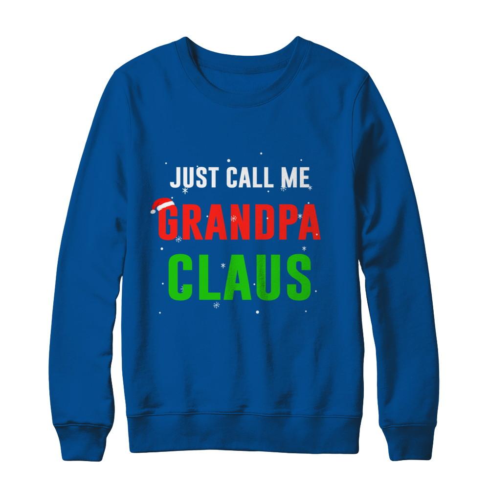 Santa Grandpa Claus Matching Family Christmas Pajamas-T-Shirt & Sweatshirt-Crewneck Sweatshirt-Deep Royal