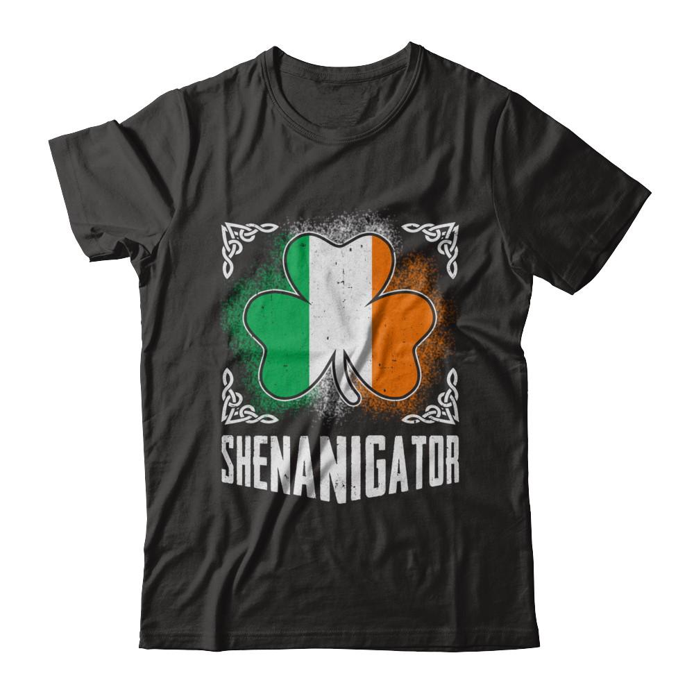 Shenanigator Happy St Patrick's Day-T-Shirt & Hoodie-Premium T-Shirt-Black