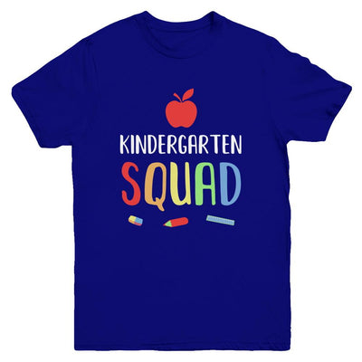 Kindergarten Squad Back To School Teacher Gift Youth-Youth Shirt-Youth T-Shirt-Navy