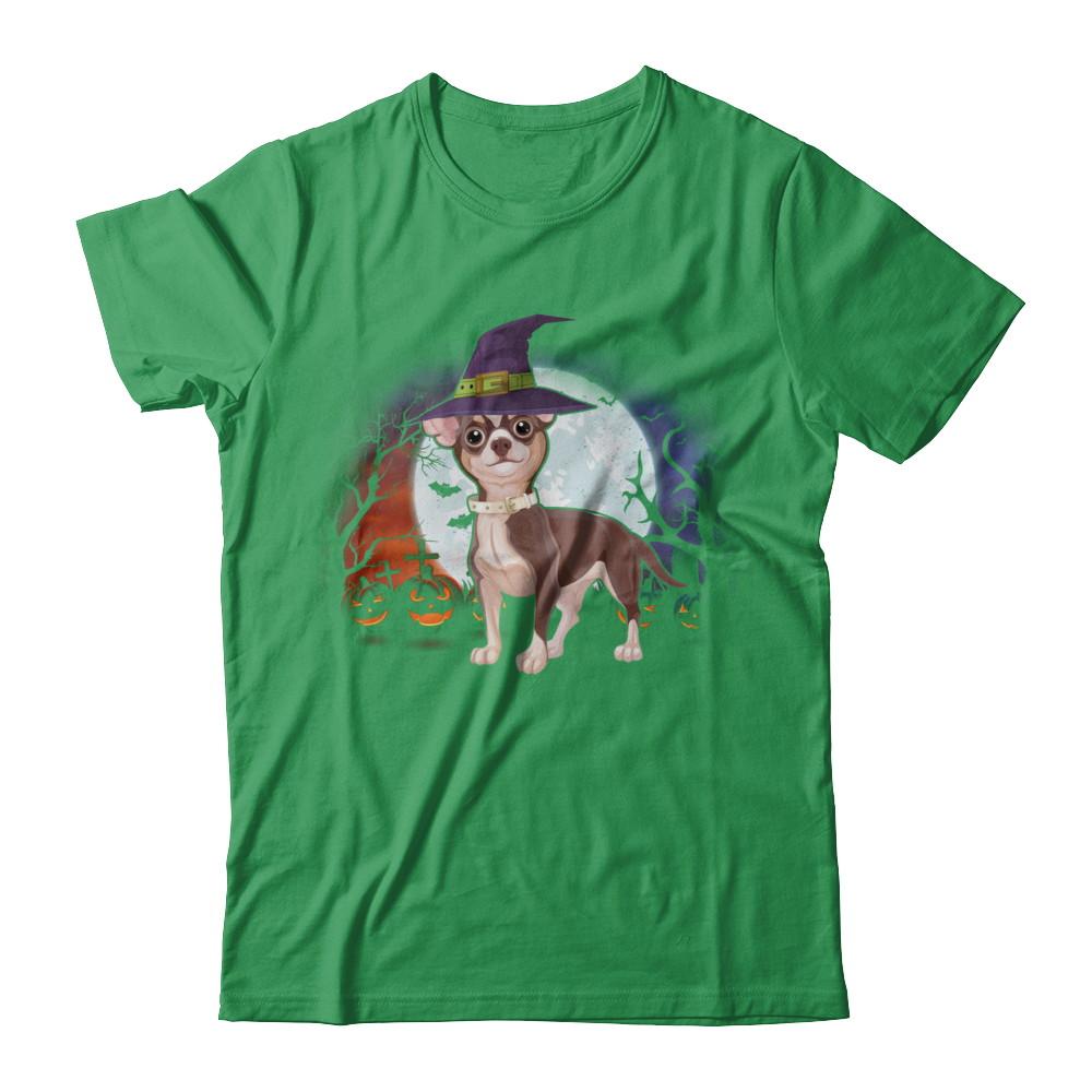 Cute Halloween Chihuahua Puppy Pumpkins-T-Shirt & Sweatshirt-Premium T-Shirt-Kelly Green