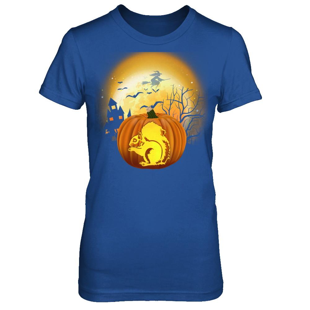 Pumpkin Squirrel Halloween Human Costume-T-Shirt & Hoodie-Women's T-Shirt-Royal