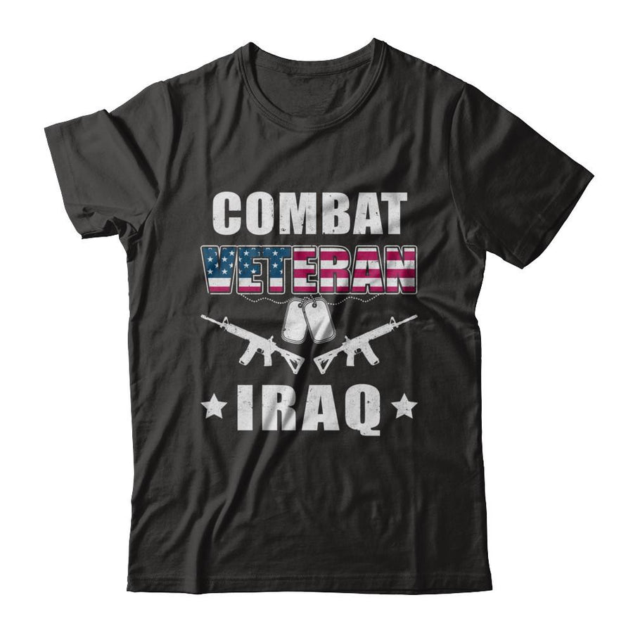 Combat Veteran Iraq-T-Shirt & Hoodie-Classic T-Shirt-Black