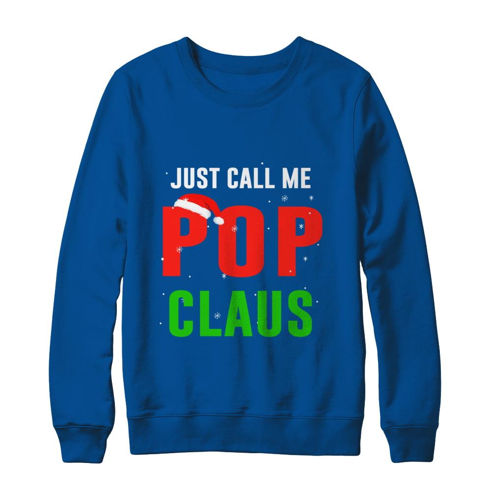 Santa Pop Claus Matching Family Christmas Pajamas-T-Shirt & Sweatshirt-Crewneck Sweatshirt-Deep Royal