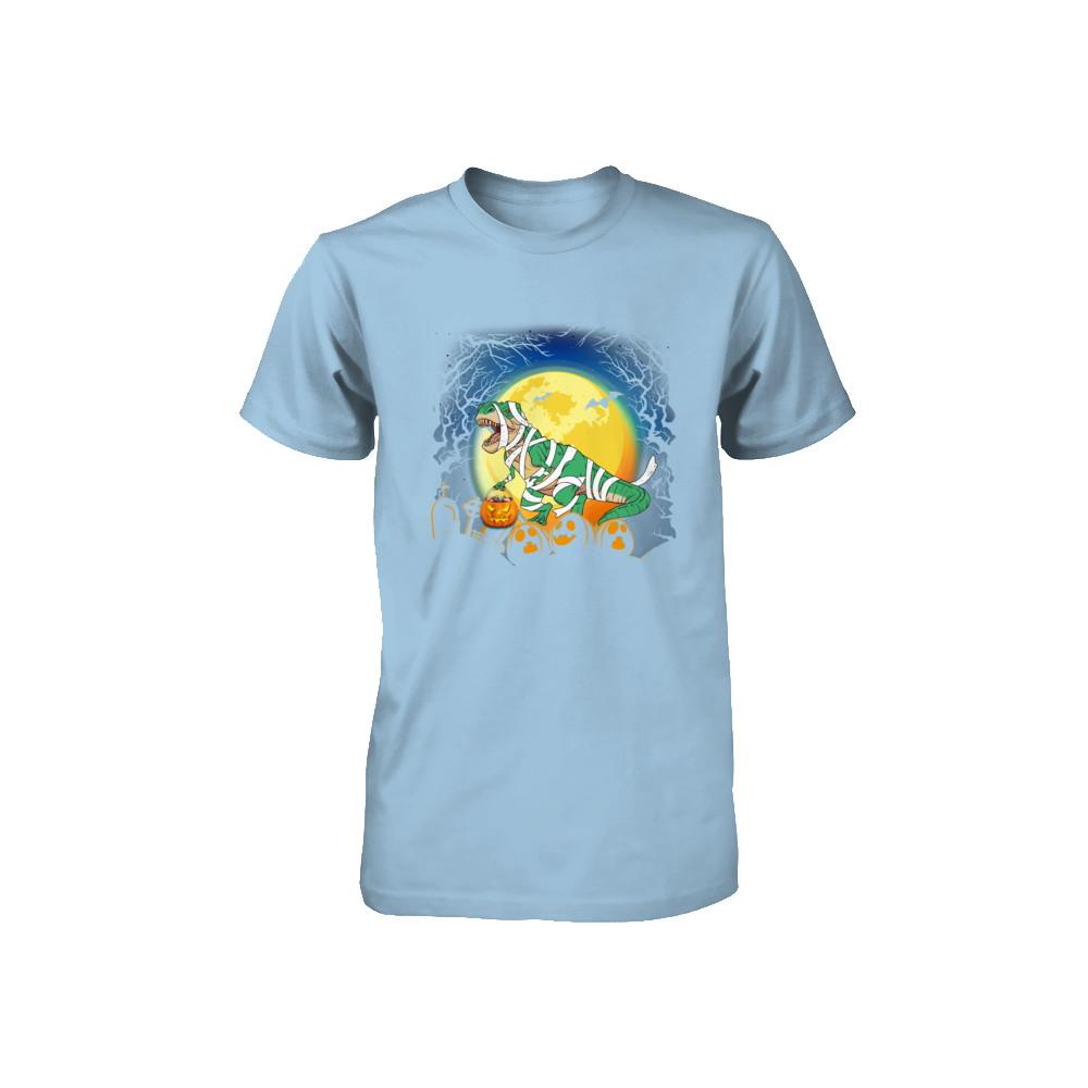 Halloween Pumpkin Dinosaur Gift For Kids Boys Girls Youth-Youth Shirt-Toddler T-Shirt-Light Blue