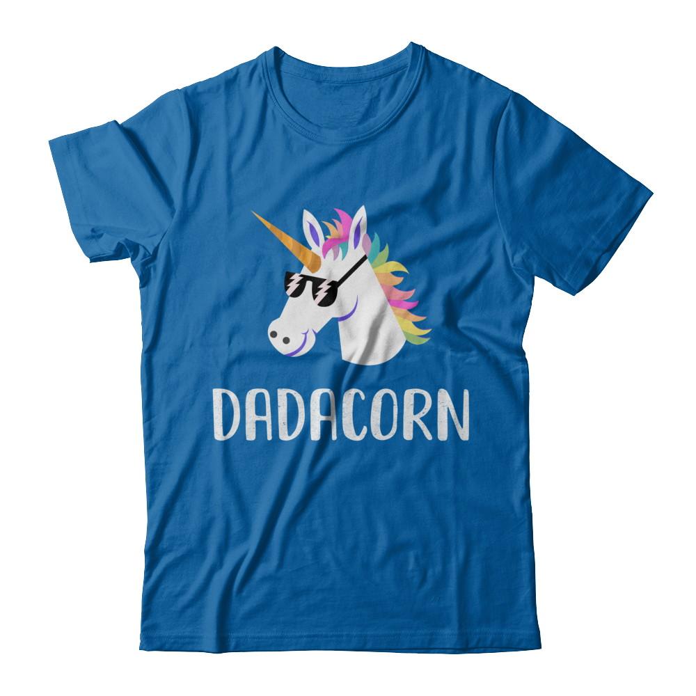 Unicorn Dad And Baby Dadacorn Daddy Fathers Day Gift-T-Shirt & Hoodie-Classic T-Shirt-Royal