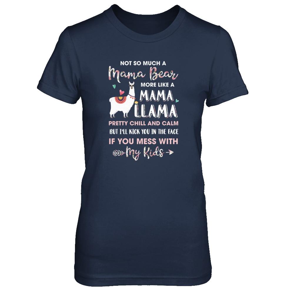 Not So Much A Mama Bear More Like A Mama Llama-T-Shirt & Tank Top-Women's T-Shirt-Navy