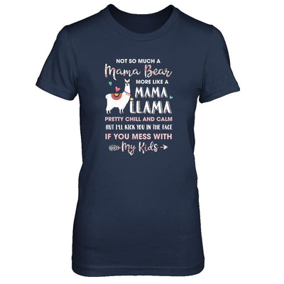 Not So Much A Mama Bear More Like A Mama Llama-T-Shirt & Tank Top-Women's T-Shirt-Navy