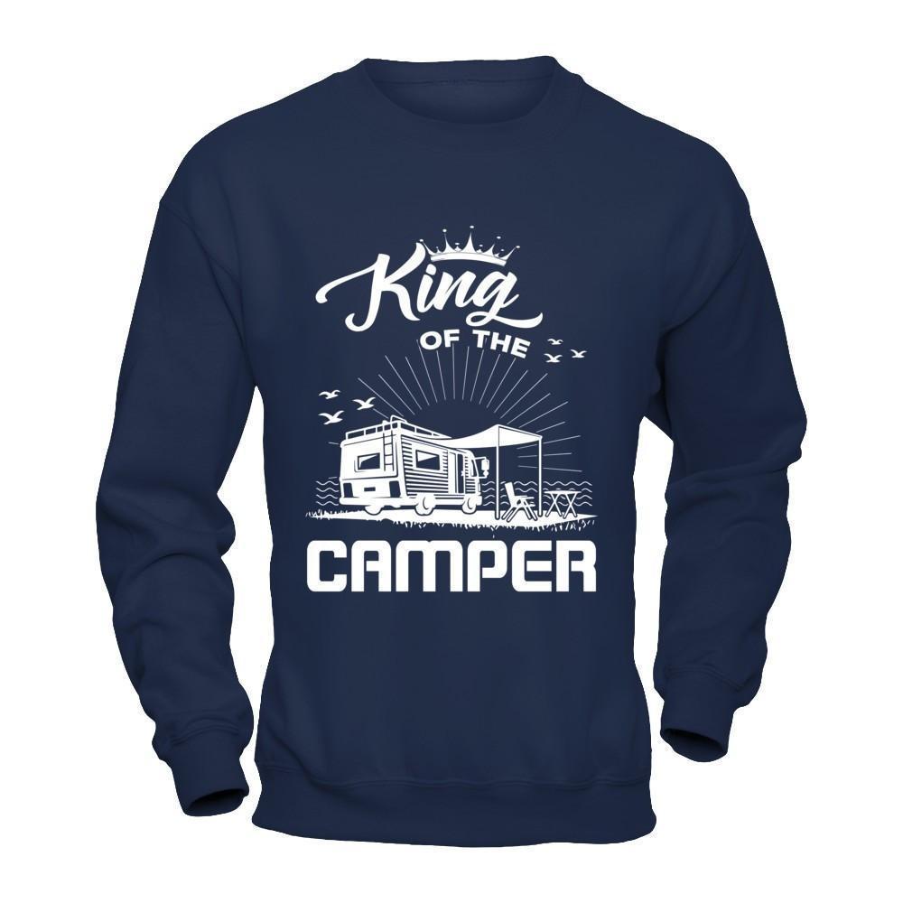 King Of The Camper-T-Shirt & Hoodie-Crewneck Sweatshirt-Navy