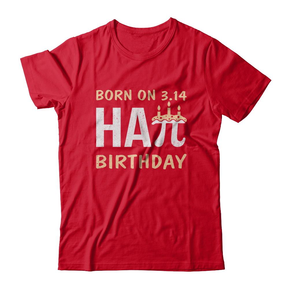 Born On March 14 Happy Pi Day Birthday-T-Shirt & Hoodie-Premium T-Shirt-Red