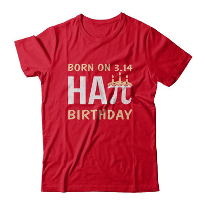 Born On March 14 Happy Pi Day Birthday-T-Shirt & Hoodie-Premium T-Shirt-Red