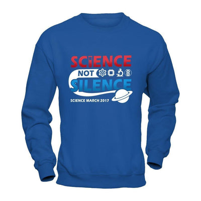 Science Not Silence March Science Earth Day 2017-T-Shirt & Hoodie-Crewneck Sweatshirt-Royal