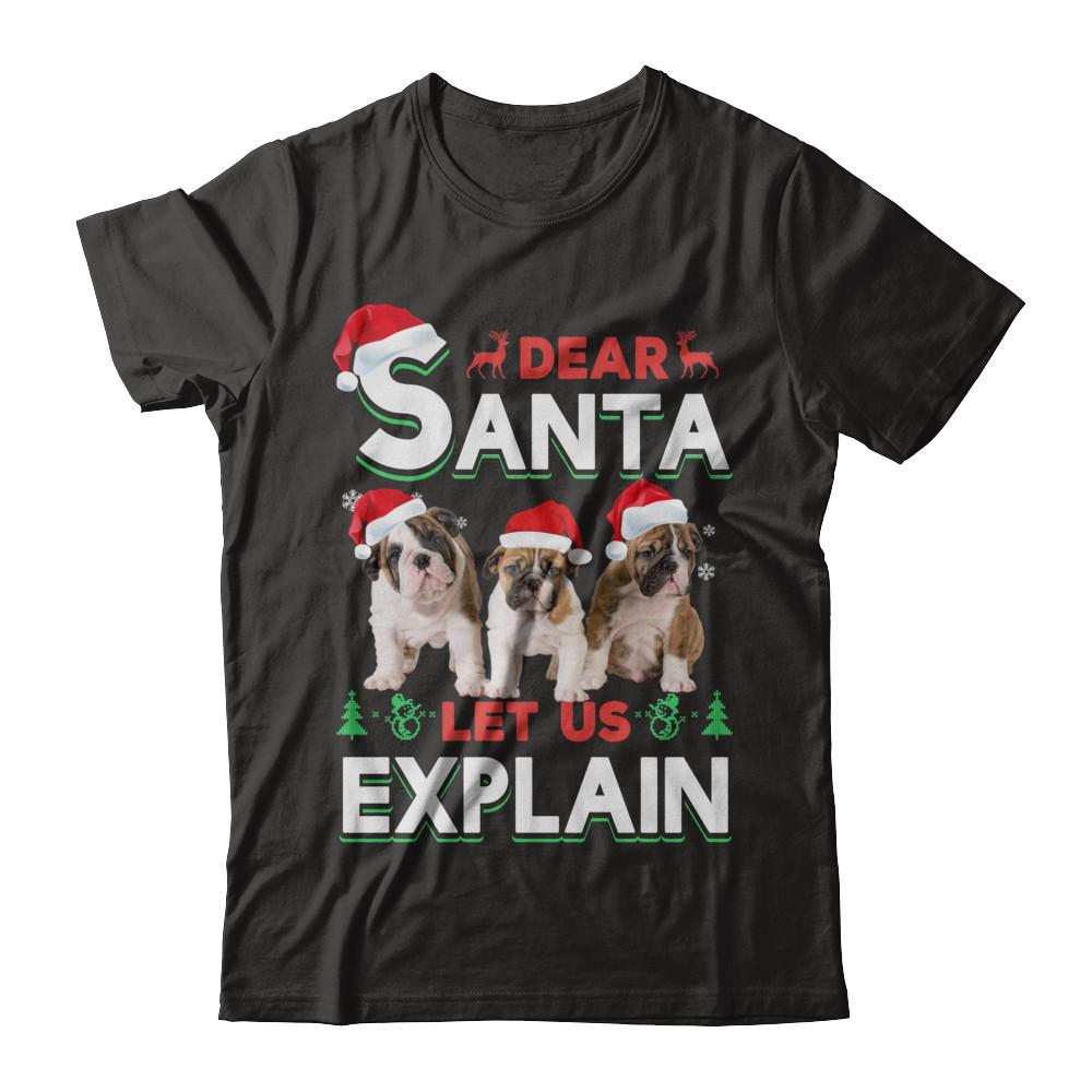 Dear Santa Funny Bulldogs Puppies Christmas Gift