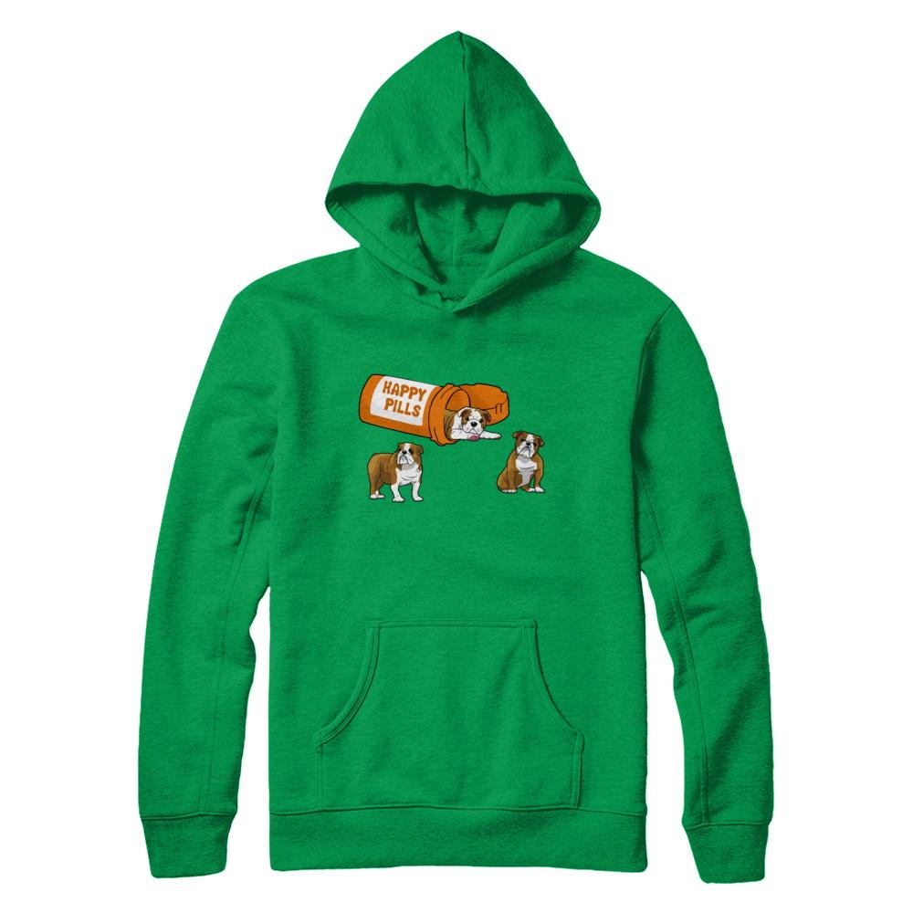 Bulldogs Happy Pills-T-Shirt & Hoodie-Pullover Hoodie-Irish Green