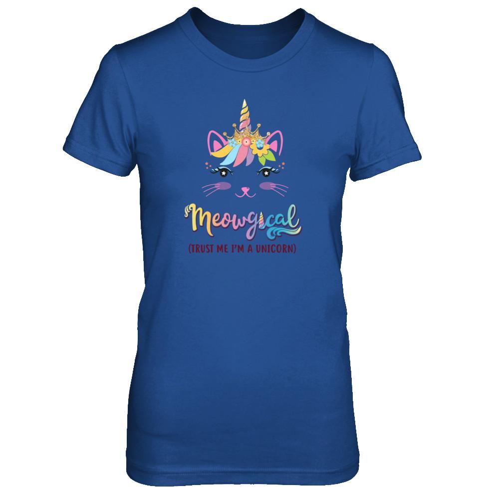 Caticorn Kittycorn Rainbow Meowgical Cat Unicorn Cute-T-Shirt & Tank Top-Women's T-Shirt-Royal