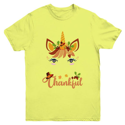 Thanksgiving Unicorn Pumpkin For Kids Youth-Youth Shirt-Youth T-Shirt-Daisy
