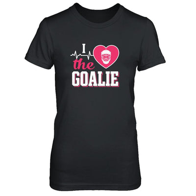 I Love The Goalie Soccer Hockey Goal Keeper-T-Shirt & Tank Top-Women's T-Shirt-Black