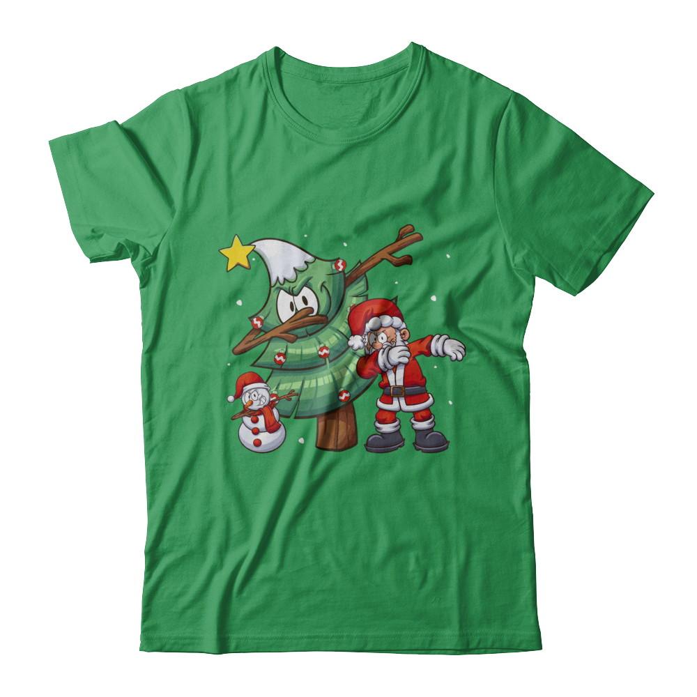Dabbing Santa Through The Snow-T-Shirt & Sweatshirt-Premium T-Shirt-Kelly Green