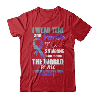 I Wear Teal And Purple For Someone Suicide Prevention Awareness-T-Shirt & Hoodie-Classic T-Shirt-Red