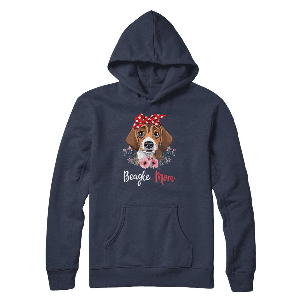 Beagle Mom Gift For Women Dog Lover-T-Shirt & Hoodie-Pullover Hoodie-Navy