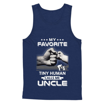My Favorite Tiny Human Calls Me Uncle-T-Shirt & Hoodie-Unisex Tank-Navy