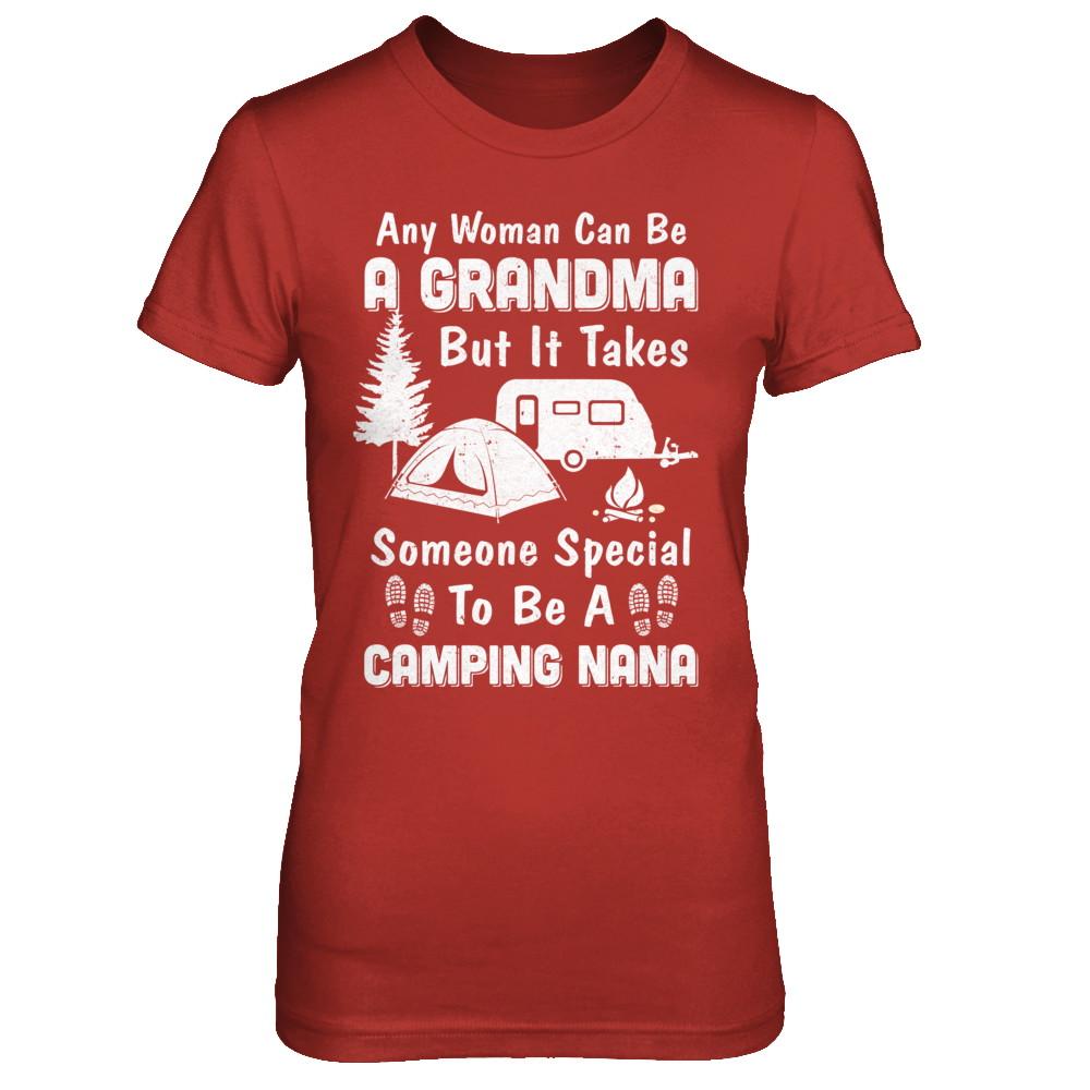 Camping Nana Grandma Mothers Day Gift-T-Shirt & Hoodie-Women's T-Shirt-Red