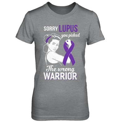 Sorry Lupus You Picked The Wrong Warrior Lupus-T-Shirt & Hoodie-Women's T-Shirt-Sport Grey