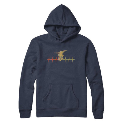 Vintage Skateboard Skater Heartbeat Love Gift-T-Shirt & Hoodie-Pullover Hoodie-Navy