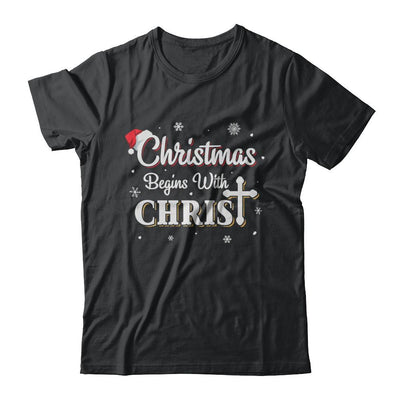 Christmas Begins With Christ Merry Christmas Christian-T-Shirt & Sweatshirt-Classic T-Shirt-Black