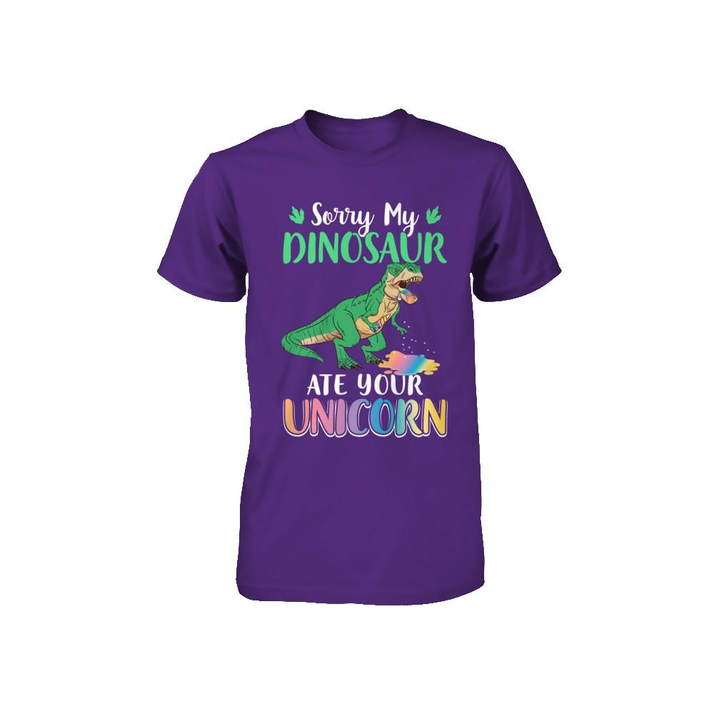 Sorry My Dinosaur Ate Your Unicorn T-Rex Youth-Youth Shirt-