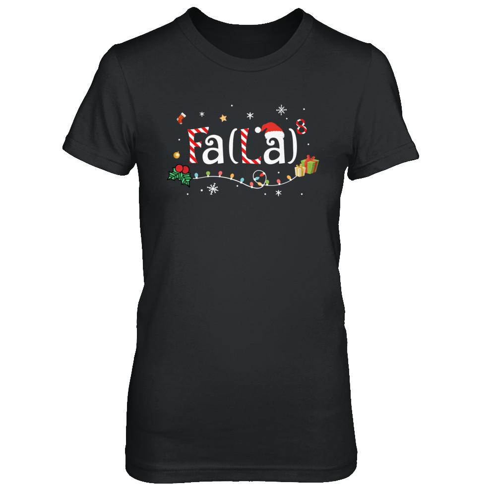 Cute Math Fa La Funny Christmas-T-Shirt & Sweatshirt-Women's T-Shirt-Black
