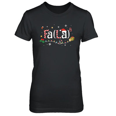 Cute Math Fa La Funny Christmas-T-Shirt & Sweatshirt-Women's T-Shirt-Black