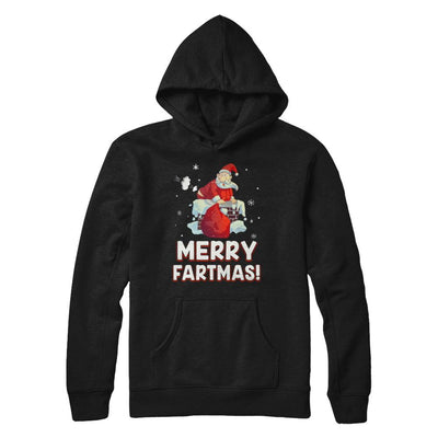Funny Merry Fartmas Santa Claus Farting Christmas-T-Shirt & Sweatshirt-Pullover Hoodie-Black