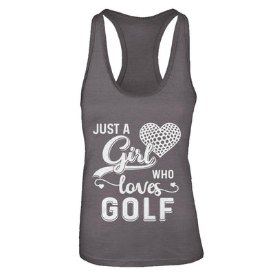 Just A Girl Who Loves Golf-T-Shirt & Tank Top-Women's Ideal Racerback Tank-Dark Grey