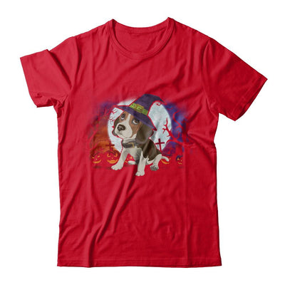 Cute Halloween Beagle Puppy Pumpkins-T-Shirt & Sweatshirt-Premium T-Shirt-Red