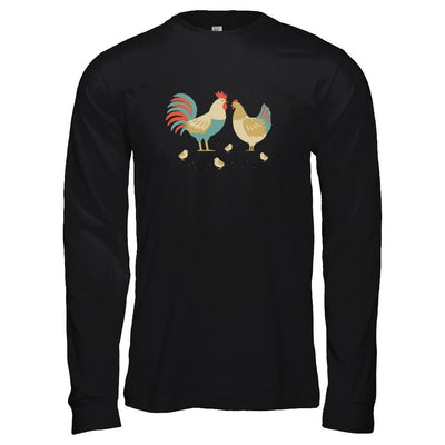 Vintage Retro Chicken Whisperer Poultry-T-Shirt & Tank Top-Long Sleeve T-Shirt-Black