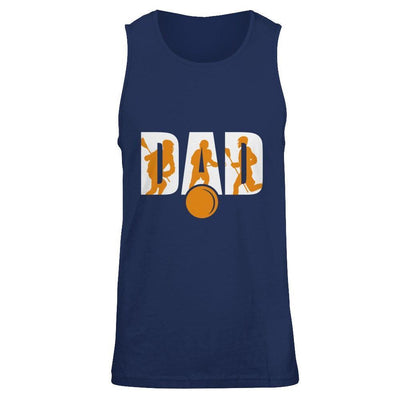 Lacrosse Dad Father's Day-T-Shirt & Hoodie-Unisex Tank-Navy