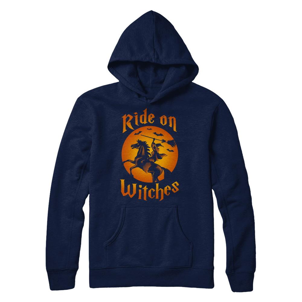 Ride On Witches-T-Shirt & Sweatshirt-Pullover Hoodie-Navy