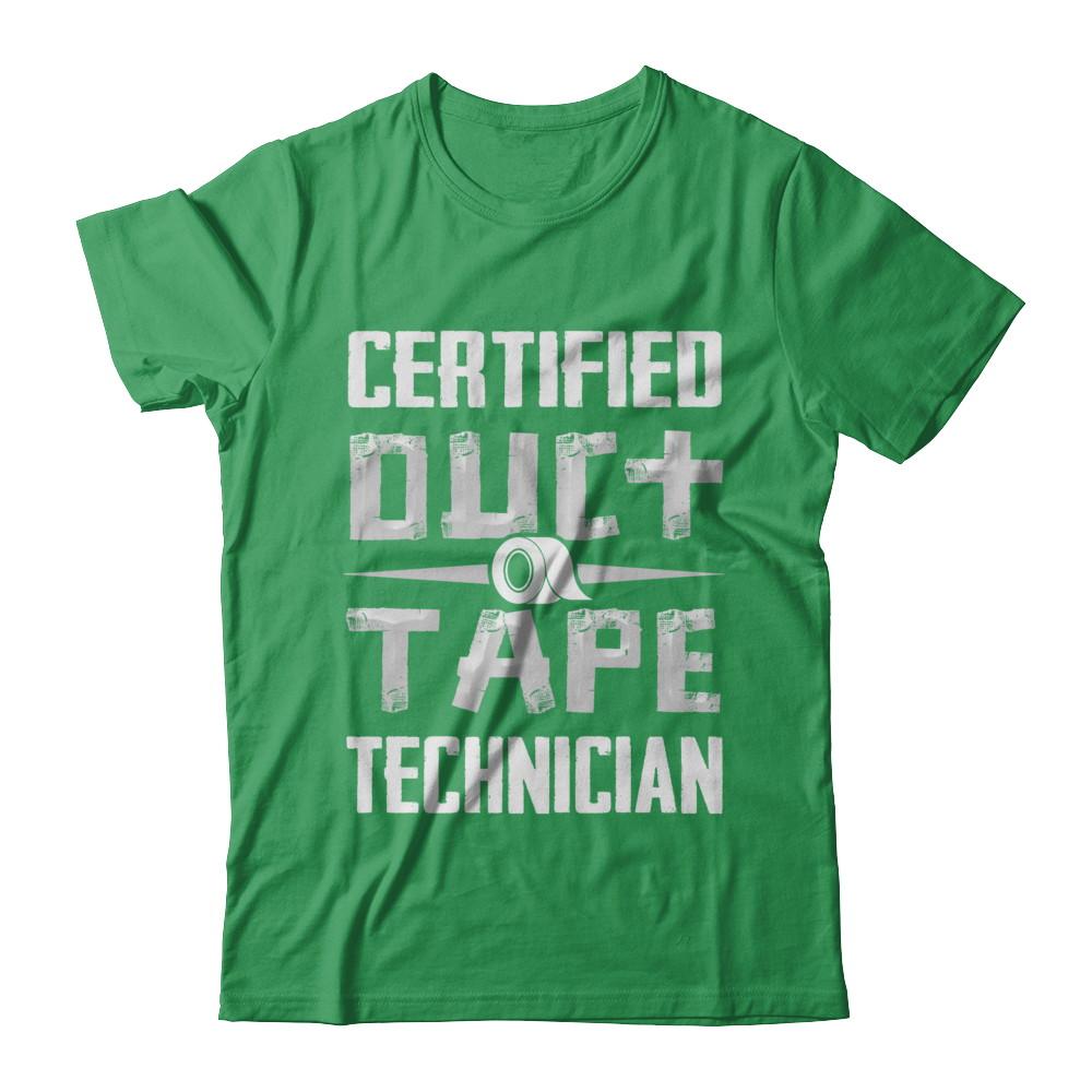 Certified Duct Tape Technician-T-Shirt & Hoodie-Premium T-Shirt-Kelly Green