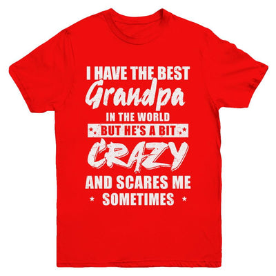 I Have The Best Grandpa In The World Kids Youth-Youth Shirt-
