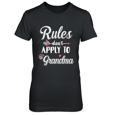 Grandmother Rules Don't Apply To Grandma-T-Shirt & Hoodie-Women's T-Shirt-Black