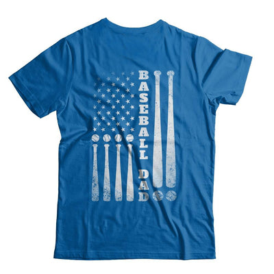 American Flag Vintage Baseball Dad Father's Day-T-Shirt & Hoodie-Classic T-Shirt-Royal