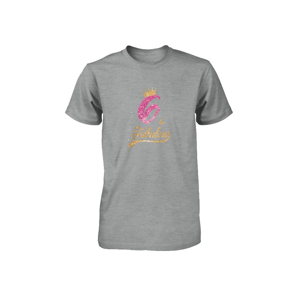 6Th And Fabulous Six Birthday Youth-Youth Shirt-Toddler T-Shirt-Heather